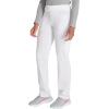 Dickies Women Scrub Pull-on Pant Mid Rise Tapered Leg Bottoms with 6 Pockets & Rib-Knit Waistband DK135(White)