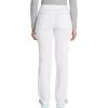 Dickies Women Scrub Pull-on Pant Mid Rise Tapered Leg Bottoms with 6 Pockets & Rib-Knit Waistband DK135(White)