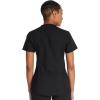 Dickies Women Scrub Top V-Neck with with Rib Knit Panels 2 Pockets and Bungee Loop DK870(Black)