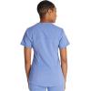 Dickies Women Scrub Top V-Neck with with Rib Knit Panels 2 Pockets and Bungee Loop DK870(Ciel)