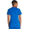Dickies Women Scrub Top V-Neck with with Rib Knit Panels 2 Pockets and Bungee Loop DK870(Royal)