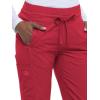 Dynamix Scrubs for Women, Drawstring Cargo Pants for Women DK130(Red)