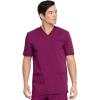 Dickies Balance Men Scrubs Top V-Neck DK845(Wine)
