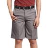 Dickies Boys’ Flex Waist Flat Front Short(Silver)