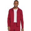 Dickies Dynamix Men Warm Up Scrubs Jacket Zip Front DK310(Red)