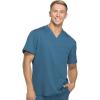 Dickies Dynamix Scrubs for Men Athletic-Inspired V-Neck Chest Pocket Scrub Top with Four-Way Stretch & Moisture Wicking DK610(Caribbean Blue)