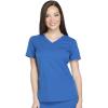 Dickies Dynamix Womens Tops, Athletic-Inspired V-Neck Scrub Top with Four-Way Stretch and Moisture Wicking DK730(Royal)