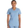 Dickies V-Neck Scrub Top with 5 Pockets Shirttail Hem and Bi-Stretch Technology DK875(Blue Jean)