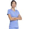 Dickies V-Neck Scrub Top with 5 Pockets Shirttail Hem and Bi-Stretch Technology DK875(Ciel)