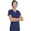 Dickies V-Neck Scrub Top with 5 Pockets Shirttail Hem and Bi-Stretch Technology DK875(Navy)