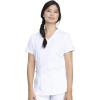 Dickies V-Neck Scrub Top with 5 Pockets Shirttail Hem and Bi-Stretch Technology DK875(White)