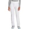 Dickies Women Scrub Pull-on Pant Mid Rise Tapered Leg Bottoms with 6 Pockets & Rib-Knit Waistband DK135(White)