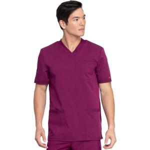 Dickies Balance Men Scrubs Top V-Neck DK845(Wine)