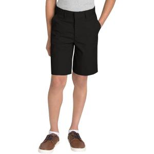 Dickies Boys’ Flex Waist Flat Front Short(Black V1)