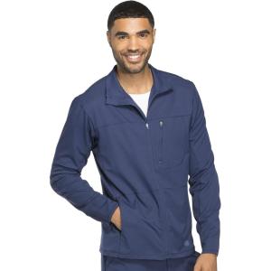 Dickies Dynamix Men Warm Up Scrubs Jacket Zip Front DK310(Navy)