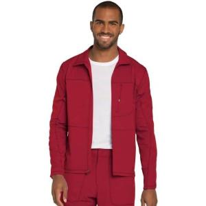 Dickies Dynamix Men Warm Up Scrubs Jacket Zip Front DK310(Red)