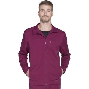 Dickies Dynamix Men Warm Up Scrubs Jacket Zip Front DK310(Wine)
