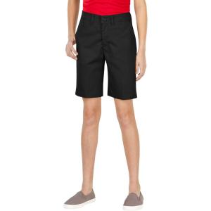 Dickies Girl Big Girls’ Flexwaist Slim Fit Flat Front Short(Black)
