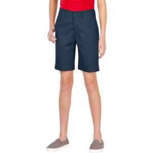 Dickies Girl Big Girls’ Flexwaist Slim Fit Flat Front Short(Dark Navy)