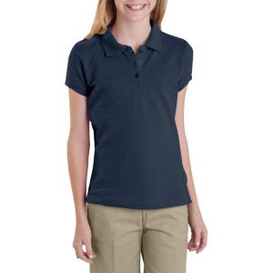 Dickies Girls 7-16 Short Sleeve Performance Polo Shirt(Dark Navy)