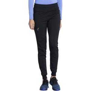Dickies Women Scrub Pant Mid Rise Jogger with 5 Pocket and Elastic Waistband DK155(Black)