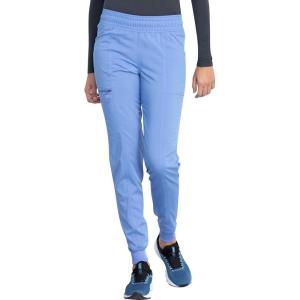 Dickies Women Scrub Pant Mid Rise Jogger with 5 Pocket and Elastic Waistband DK155(Ciel)