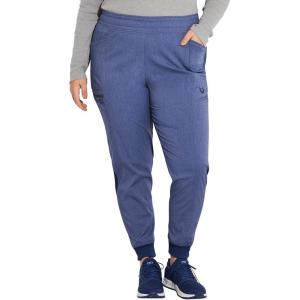 Dickies Women Scrub Pant Mid Rise Jogger with 5 Pocket and Elastic Waistband DK155(Heather Navy)