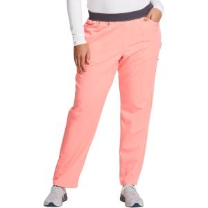 Dickies Women Scrub Pull-on Pant Mid Rise Tapered Leg Bottoms with 6 Pockets & Rib-Knit Waistband DK135(Flamingo Pink)