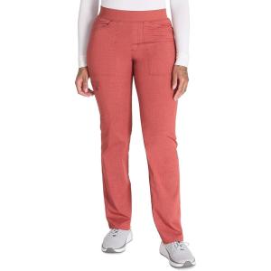 Dickies Women Scrub Pull-on Pant Mid Rise Tapered Leg Bottoms with 6 Pockets & Rib-Knit Waistband DK135(Heather Clay)