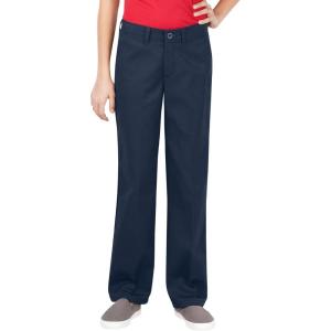 Dickies girls Slim Stretch Flat Front Pant(Dark Navy)