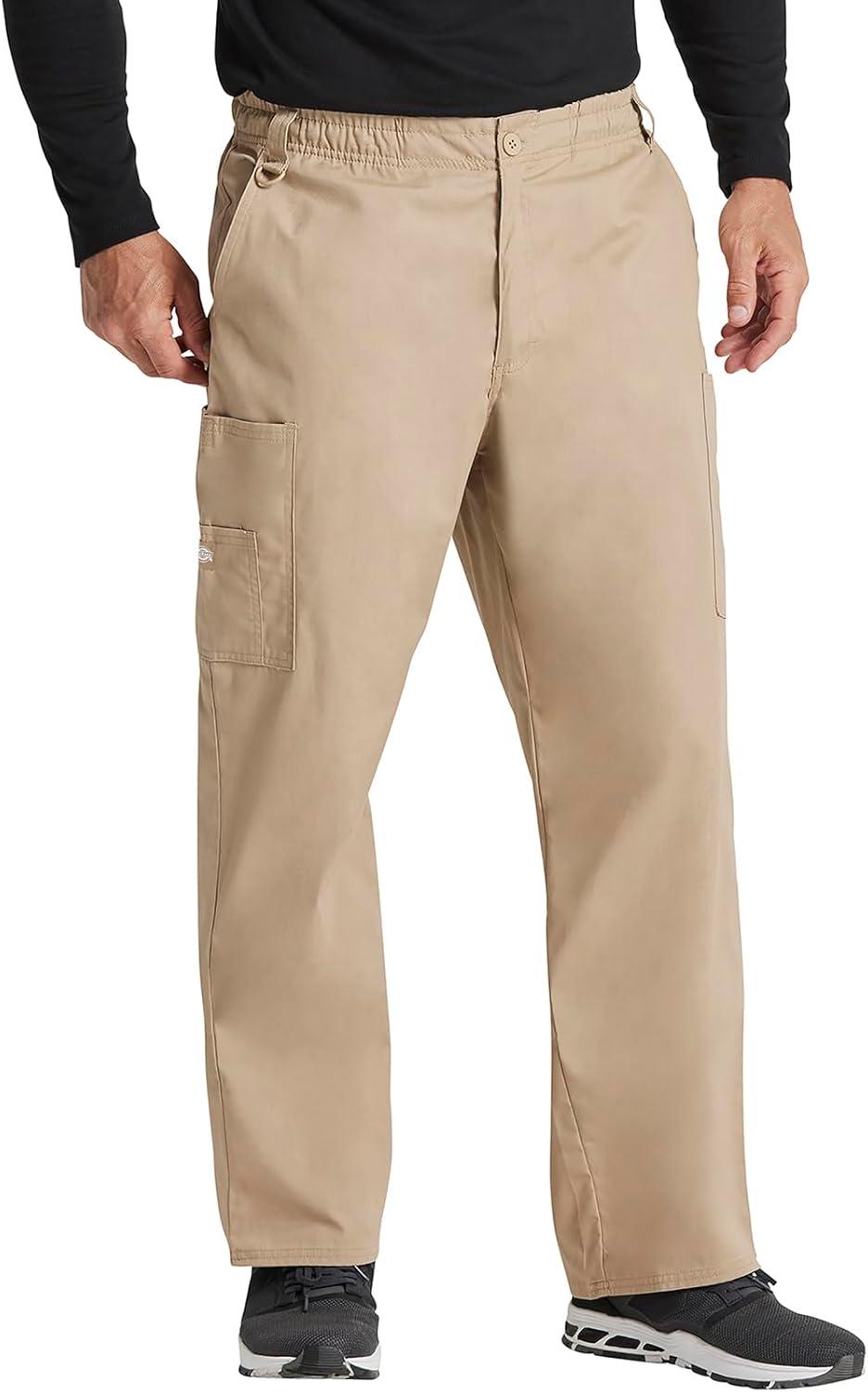 image:imageDickies Mens PullOn Pant with 7 Pockets Elastic Waistband with Button Closure 81006Dark Khaki