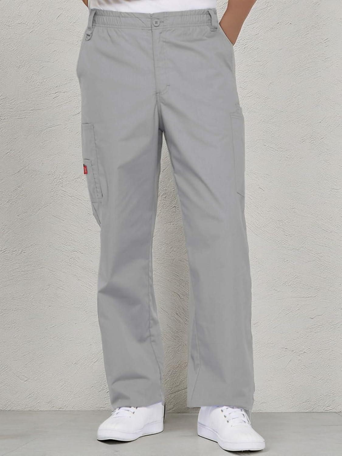 image:imageDickies Mens PullOn Pant with 7 Pockets Elastic Waistband with Button Closure 81006Grey