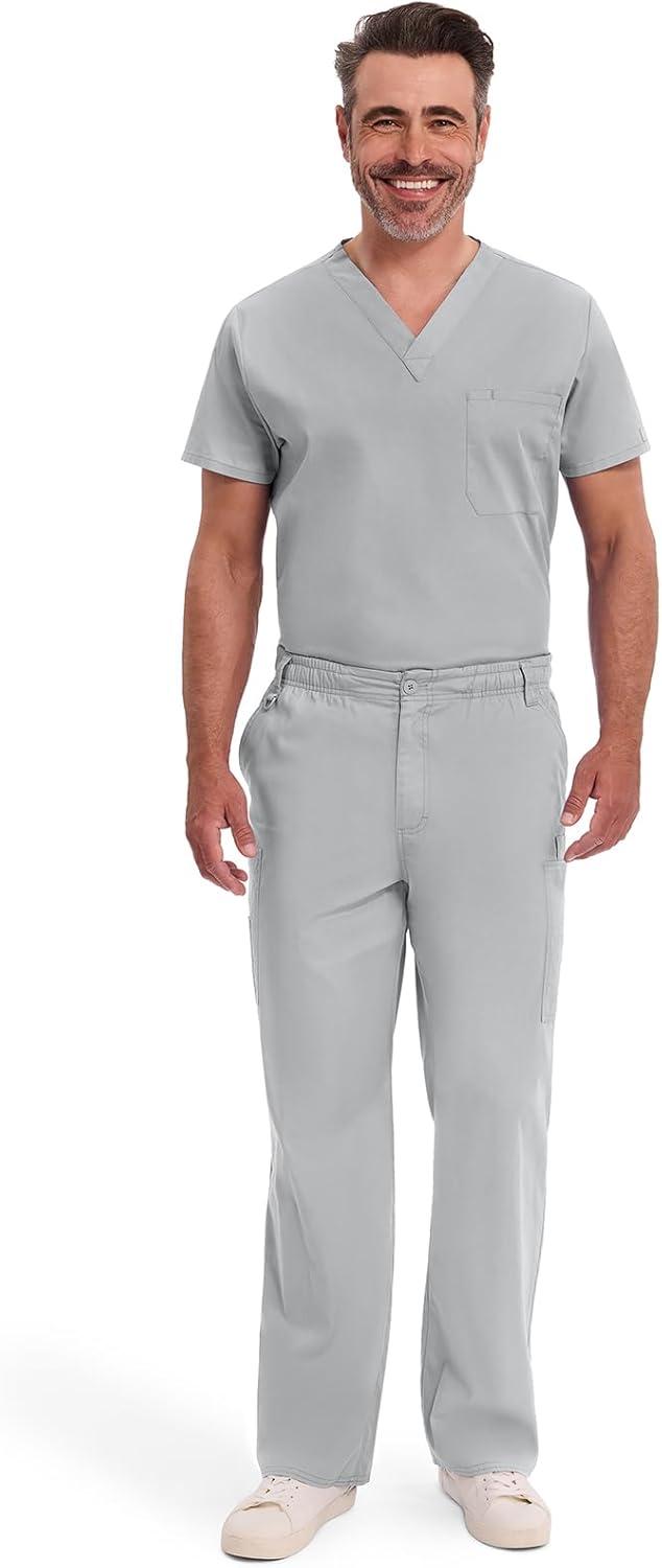 image:imageDickies Mens PullOn Pant with 7 Pockets Elastic Waistband with Button Closure 81006Grey