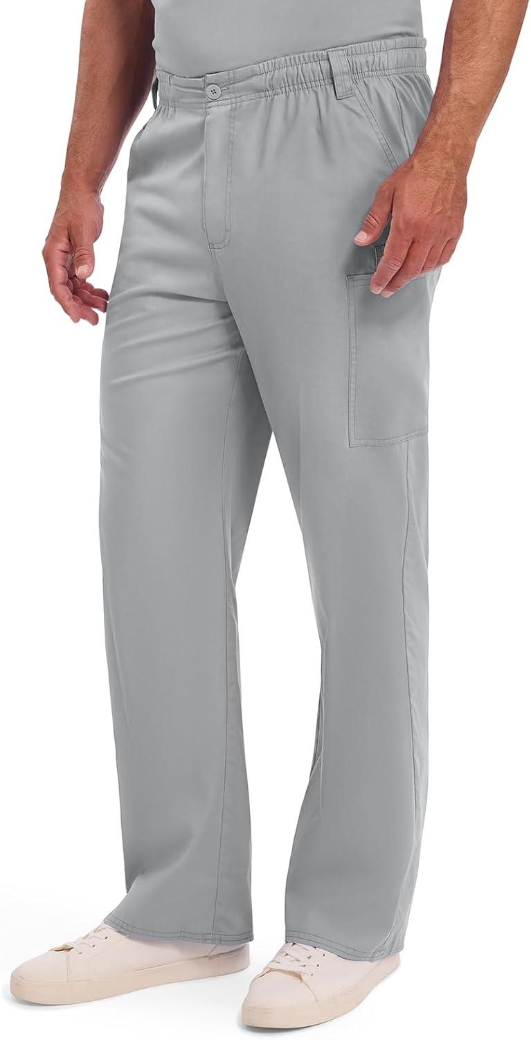image:imageDickies Mens PullOn Pant with 7 Pockets Elastic Waistband with Button Closure 81006Grey