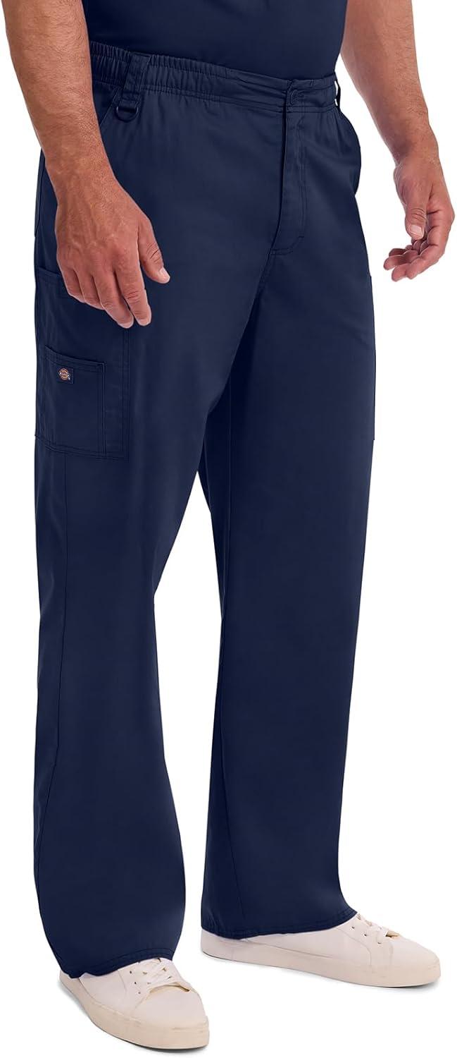 image:imageDickies Mens PullOn Pant with 7 Pockets Elastic Waistband with Button Closure 81006Navy