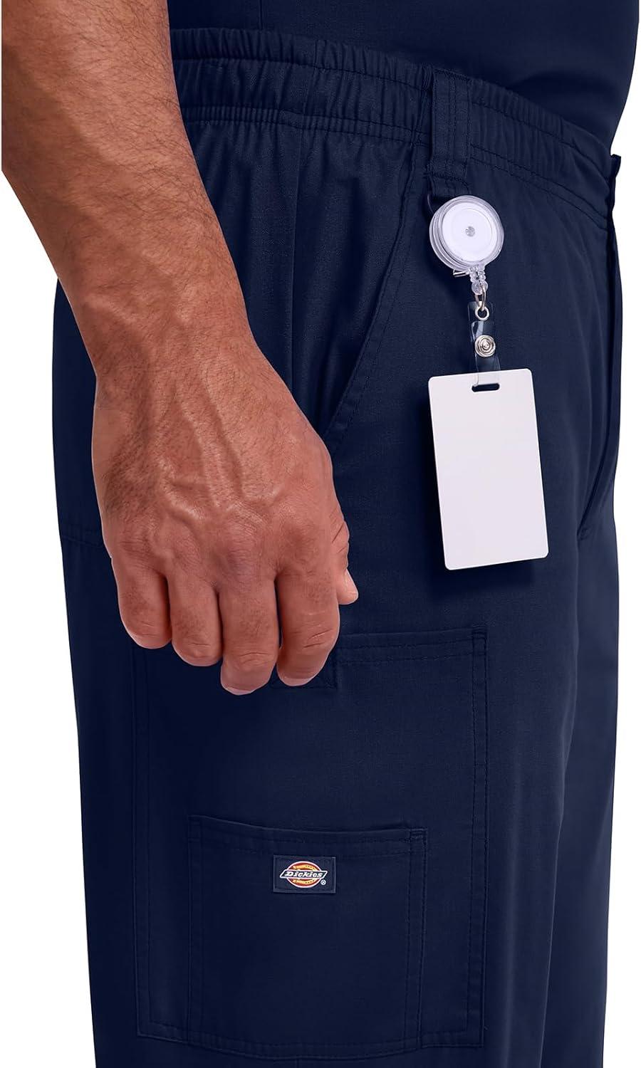 image:imageDickies Mens PullOn Pant with 7 Pockets Elastic Waistband with Button Closure 81006Navy