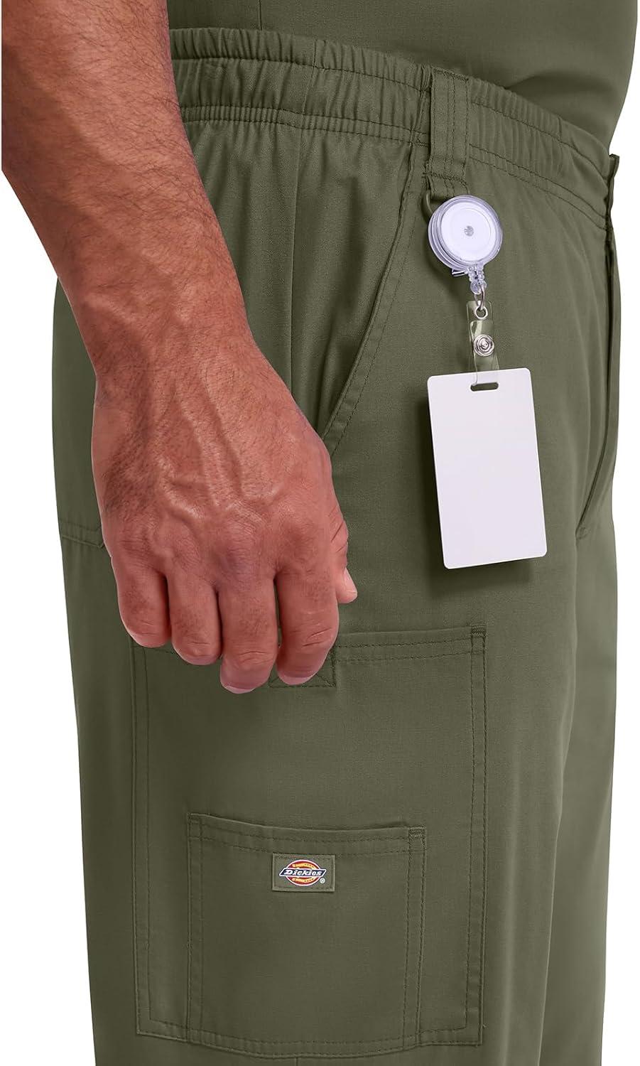 image:imageDickies Mens PullOn Pant with 7 Pockets Elastic Waistband with Button Closure 81006Olive