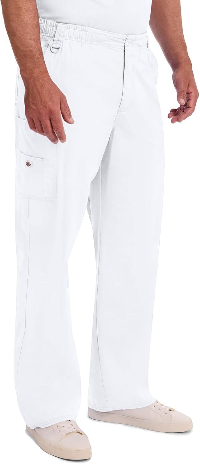 image:imageDickies Mens PullOn Pant with 7 Pockets Elastic Waistband with Button Closure 81006White