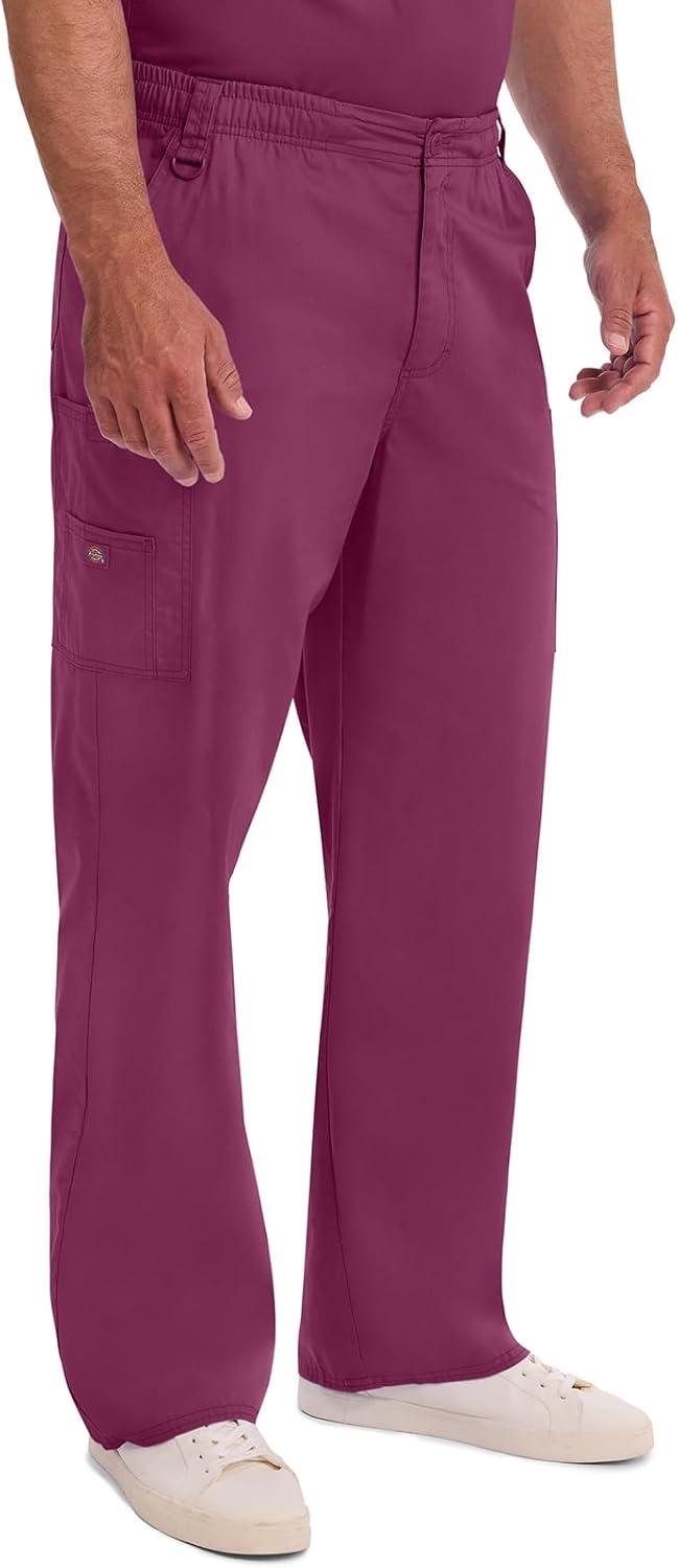 image:imageDickies Mens PullOn Pant with 7 Pockets Elastic Waistband with Button Closure 81006Wine