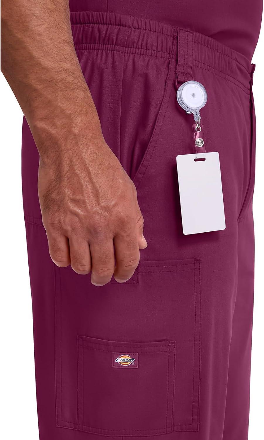 image:imageDickies Mens PullOn Pant with 7 Pockets Elastic Waistband with Button Closure 81006Wine