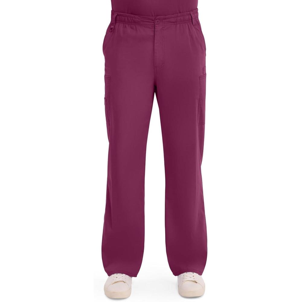 image:imageDickies Mens PullOn Pant with 7 Pockets Elastic Waistband with Button Closure 81006Wine