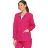 Dickies EDS Signature Scrubs for Women, Snap Front Scrub Jacket in Soft Brushed Poplin 86306(Hot Pink)