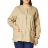 Dickies EDS Signature Scrubs for Women, Snap Front Scrub Jacket in Soft Brushed Poplin 86306(Khaki)