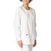 Dickies EDS Signature Scrubs for Women, Snap Front Scrub Jacket in Soft Brushed Poplin 86306(White)