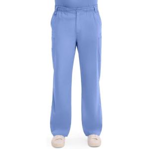Dickies Men’s Pull-On Pant with 7 Pockets Elastic Waistband with Button Closure 81006(Ceil Blue)