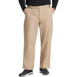 Dickies Men’s Pull-On Pant with 7 Pockets Elastic Waistband with Button Closure 81006(Dark Khaki)
