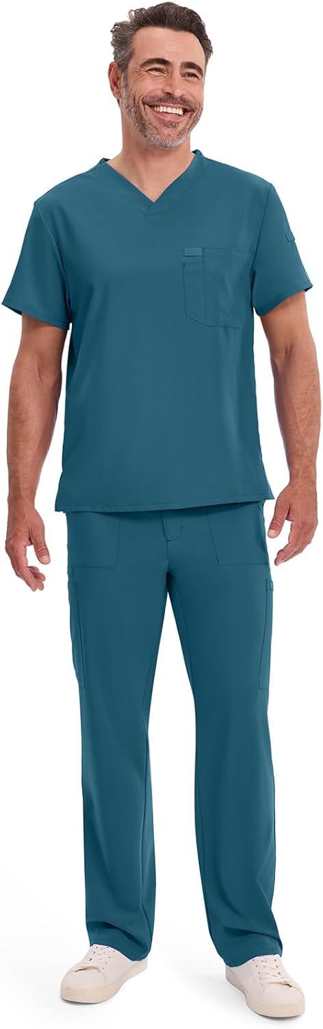 image:imageDickies EDS Essentials Men Scrubs Top Tuckable VNeck DK635Caribbean Blue