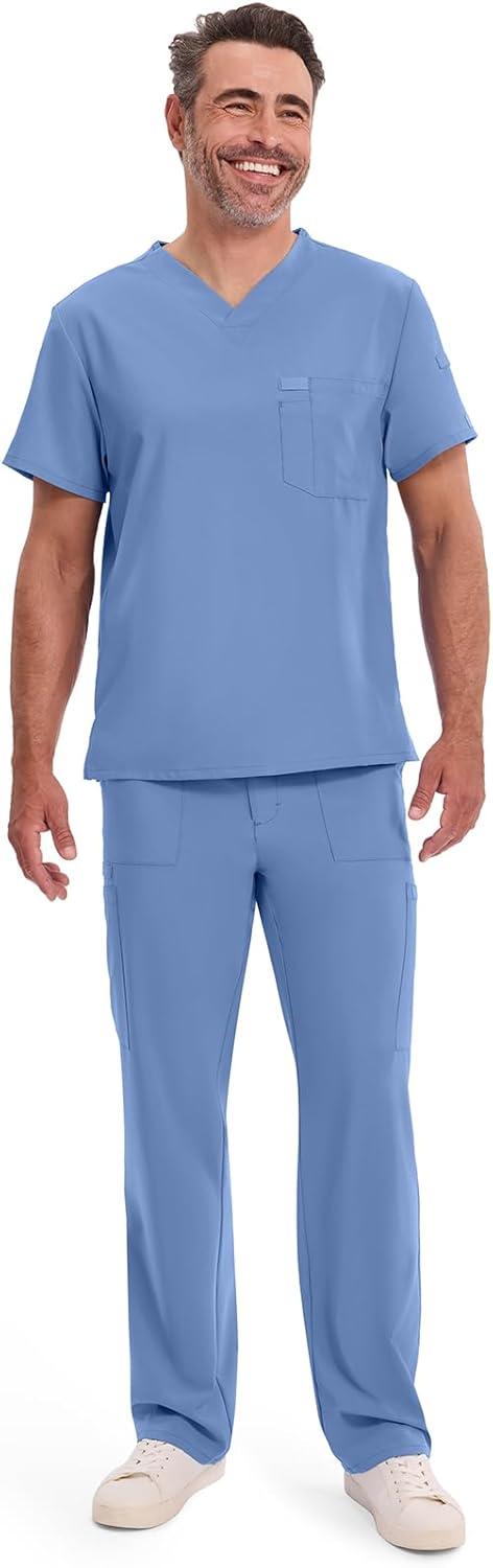 image:imageDickies EDS Essentials Men Scrubs Top Tuckable VNeck DK635Ciel