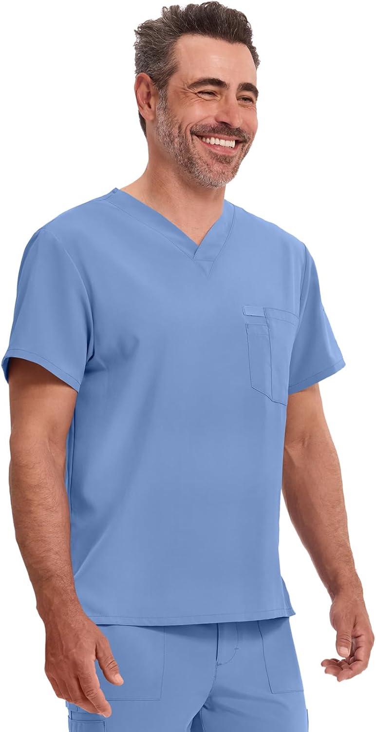 image:imageDickies EDS Essentials Men Scrubs Top Tuckable VNeck DK635Ciel
