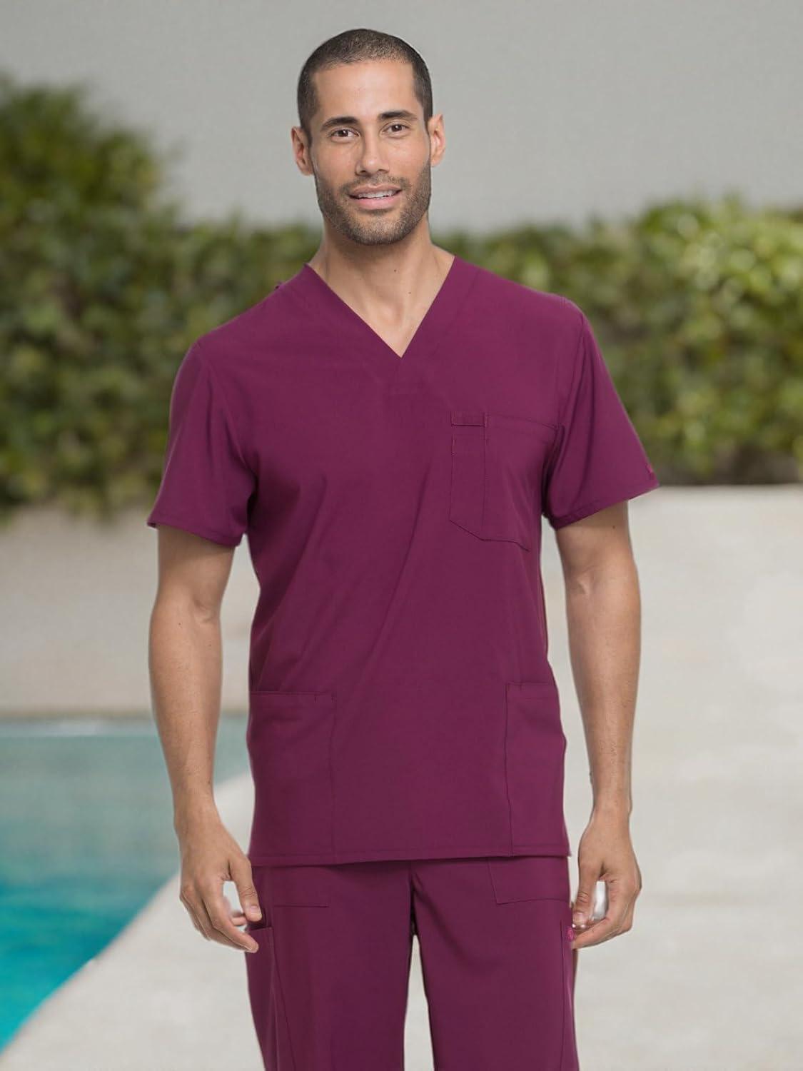 image:imageDickies EDS Essentials Men Scrubs Top VNeck DK645Wine